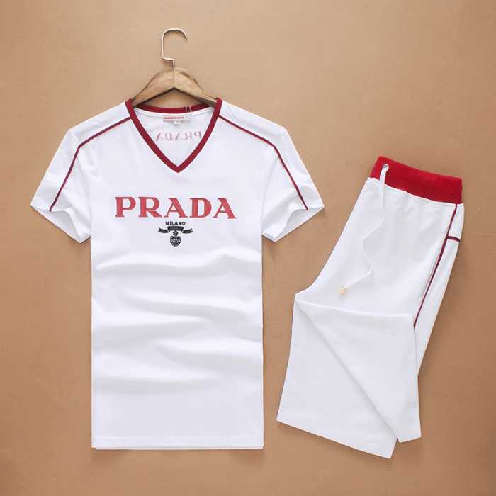 海外セレブ愛用 2016春夏 プラダ PRADA 半袖セットアップ 2色可選