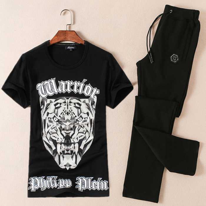 2016春夏 フィリッププレイン PHILIPP PLEIN 半袖セットアップ 2色可選