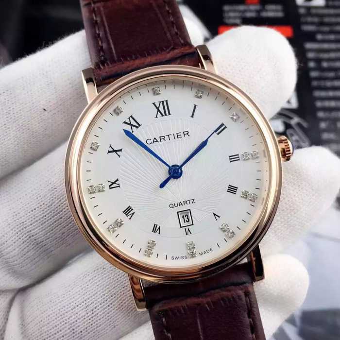 2016 CARTIER カルティエ人気商品登場 輸入 クオーツ ムーブメント 40mm 男性用腕時計 4色可選