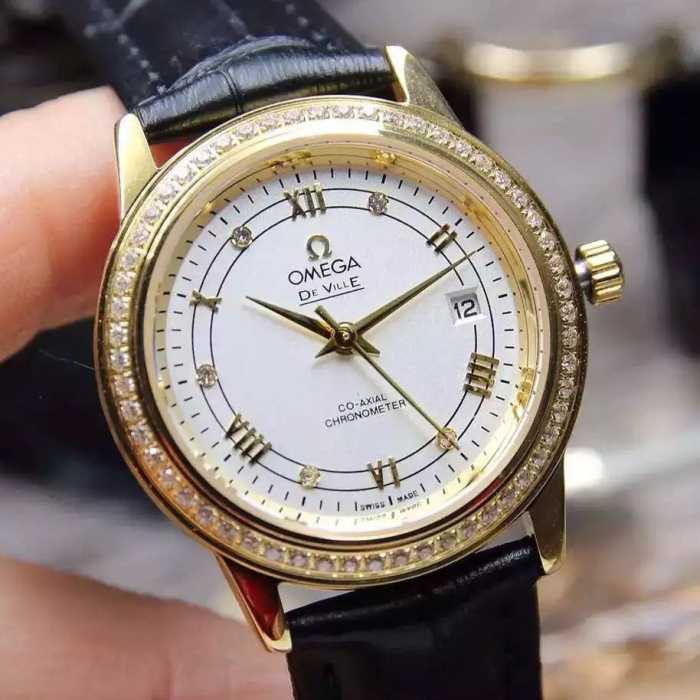 大好評♪2016 OMEGA オメガ サファイヤクリスタル風防 女性用腕時計 6色可選