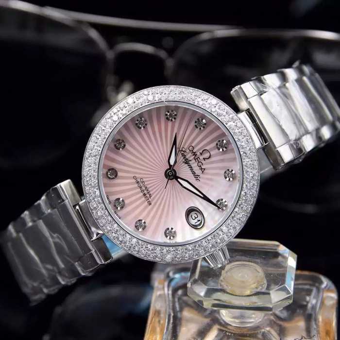 ランキング商品 2016 OMEGA オメガ 輸入クオーツムーブメント 女性用腕時計 5色可選