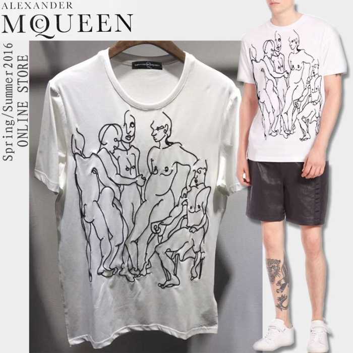 2016春夏 ★安心★追跡付 alexander mcqueen アレキサンダー マックイーン 半袖Tシャツ