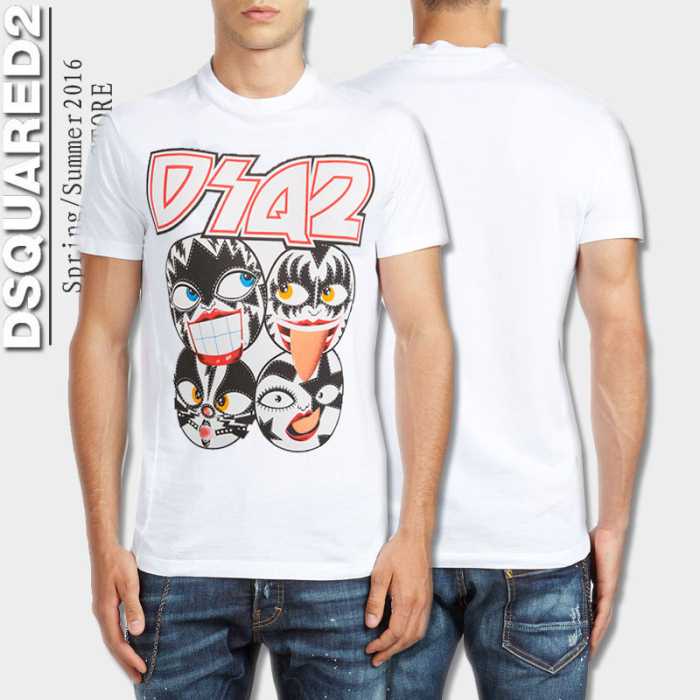2016春夏 DSQUARED2 ディースクエアード 人気激売れ 半袖Tシャツ 2色可選