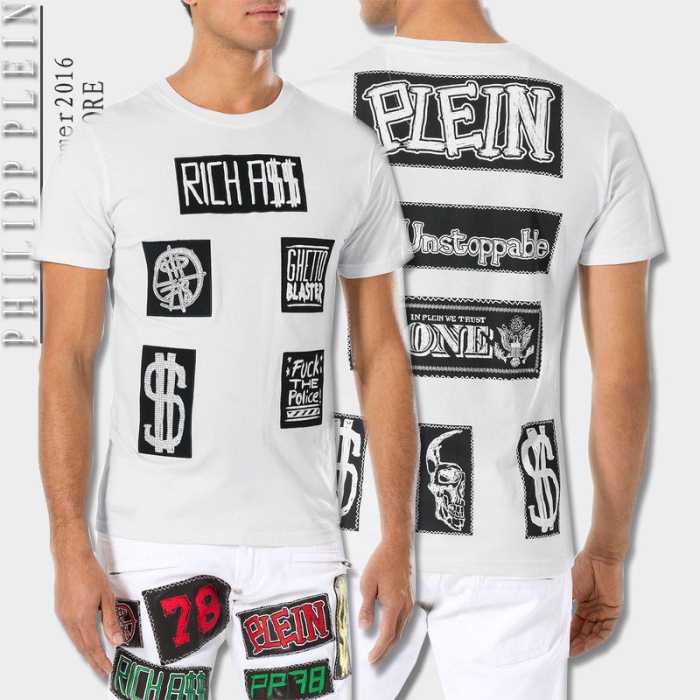 耐久性に優れ 2016春夏 PHILIPP PLEIN フィリッププレイン 半袖Tシャツ 2色可選