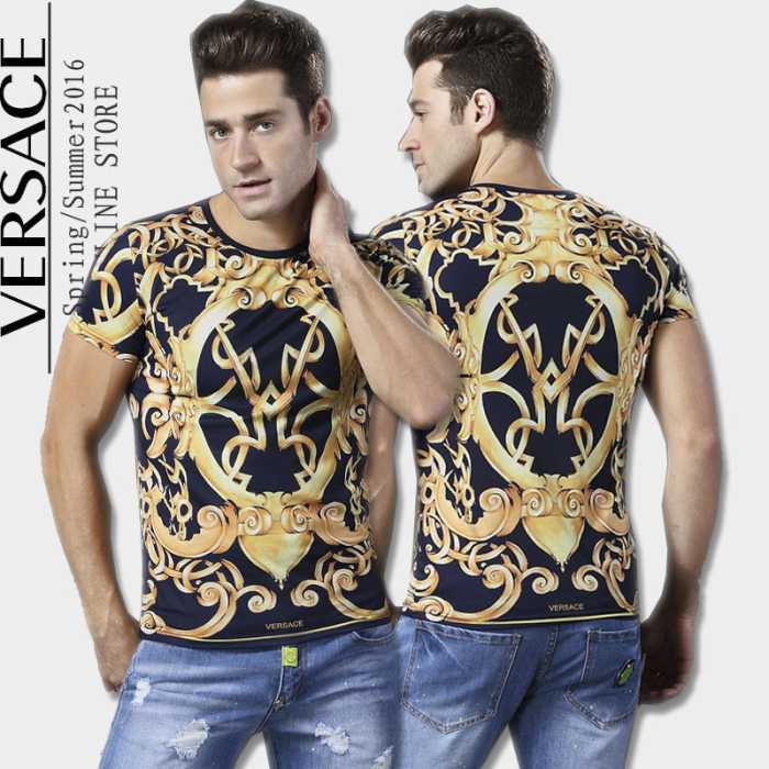2016春夏 VERSACE ヴェルサーチ 雑誌掲載アイテム 半袖Tシャツ 2色可選