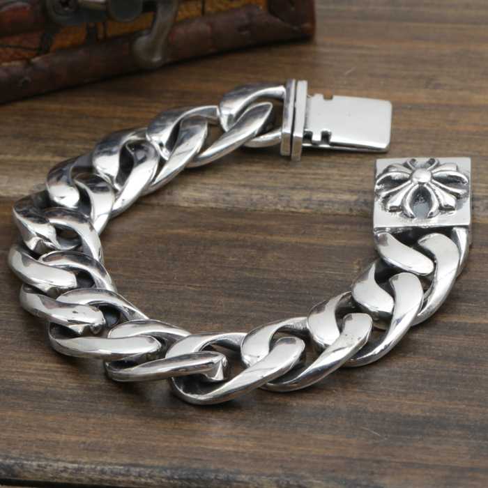 【人気ブログ掲載】 2016 クロムハーツ CHROME HEARTS シルバー925 ブレスレット