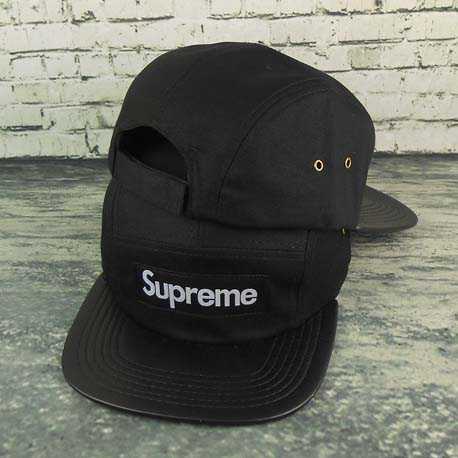 2016 高評価の人気品 シュプリーム SUPREME Expedition Leather Visor Camp Cap 帽子