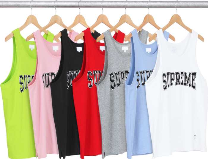 人気ブランド Supreme シュプリーム 15SS Collegiate Tank Top タンクトップ 男女兼用 2色可選