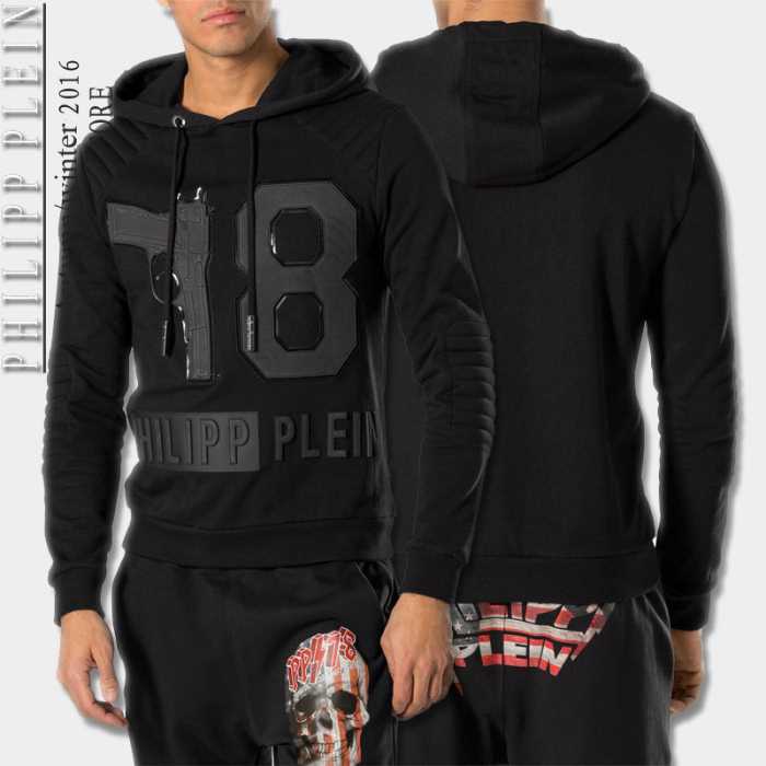 お洒落に魅せる 2016秋冬 フィリッププレイン PHILIPP PLEIN プルオーバーパーカー