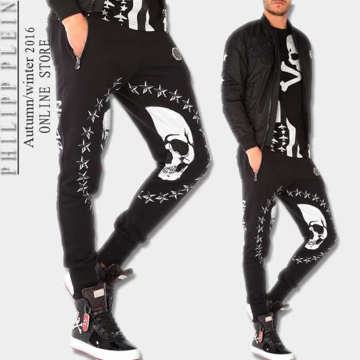 2016秋冬 大人っぼい フィリッププレインPHILIPP PLEIN  スエットパンツ 2色可選