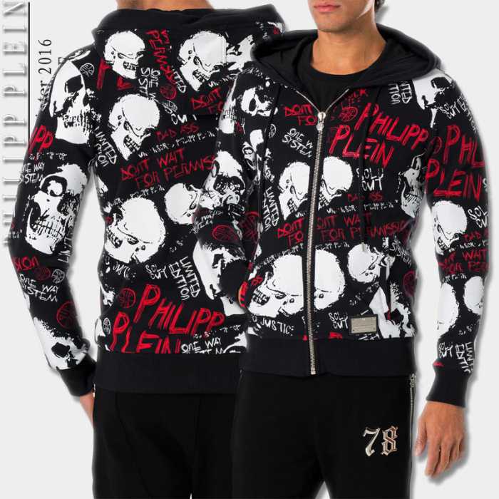 魅力的 2016秋冬 フィリッププレインPHILIPP PLEIN  プルオーバーパーカー