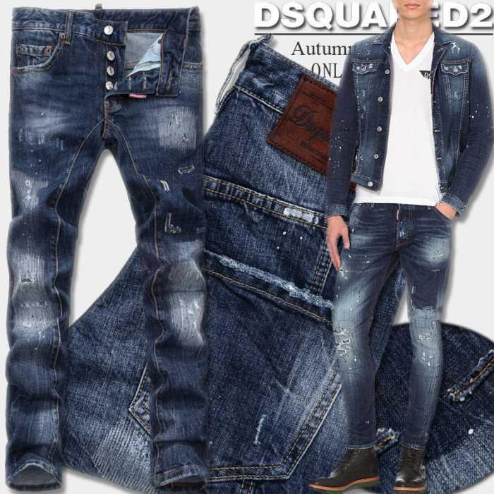 2016秋冬売れ筋！ ディースクエアード DSQUARED2ダメージデニム ヒゲと掴み加工