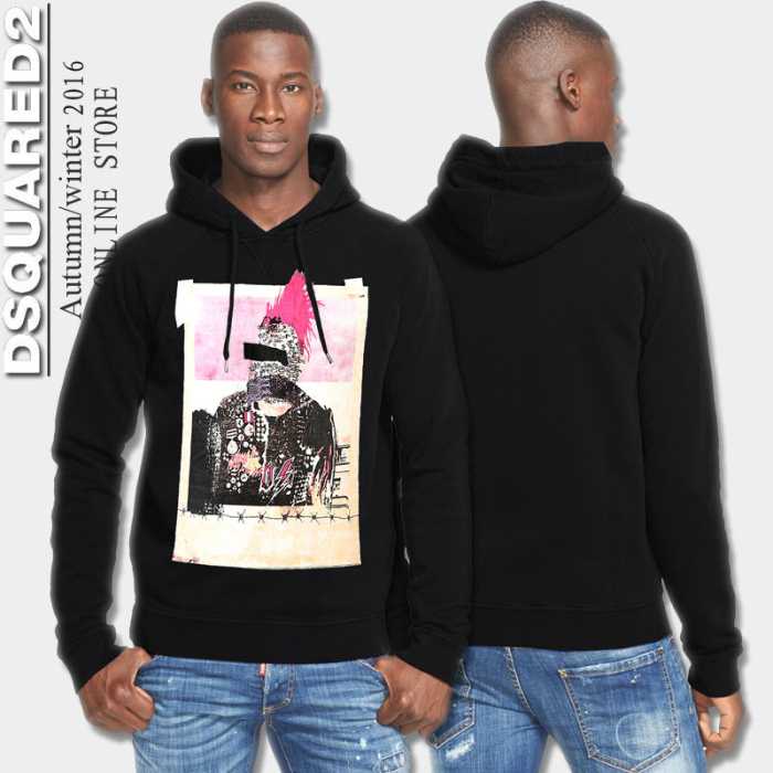 2016秋冬首胸ロゴ ディースクエアードDSQUARED2  パーカー 3色可選