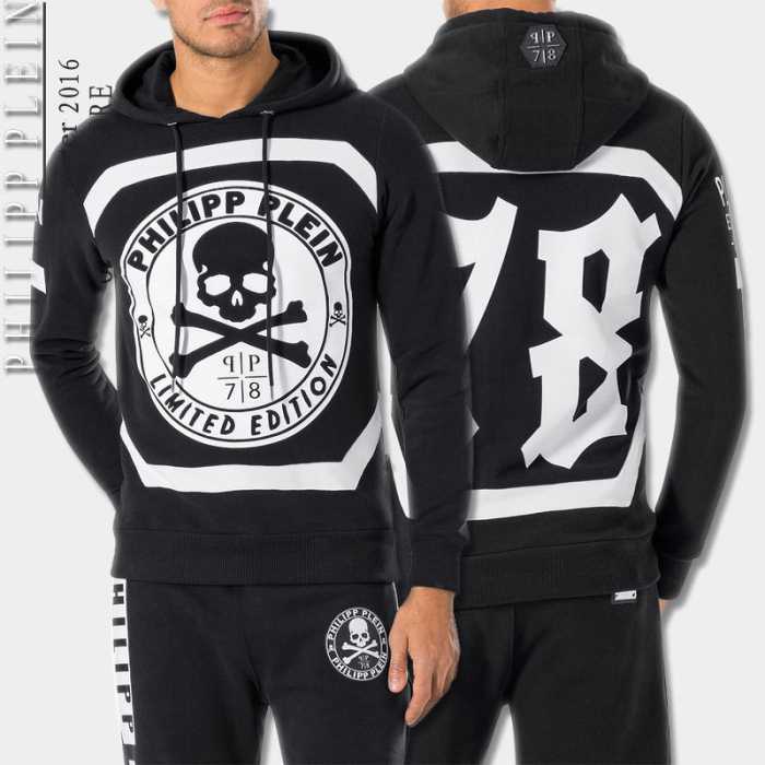一味違うケーブル編みが魅力満点 2016秋冬 フィリッププレイン PHILIPP PLEIN プルオーバーパーカー 3色可選