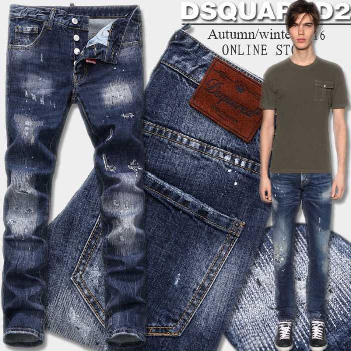 抜群の雰囲気が作れる!2016秋冬 ディースクエアードDSQUARED2  ダメージデニム