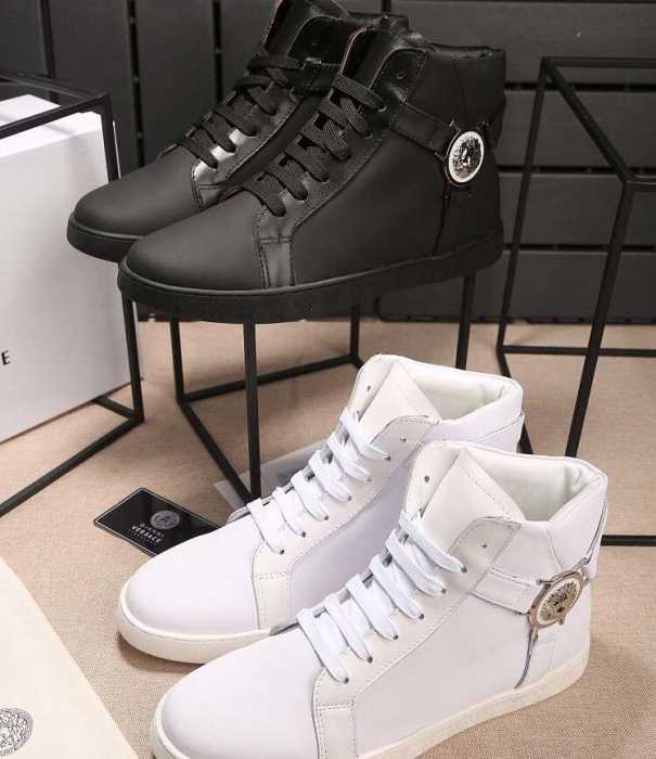 目玉商品 2016秋冬 ヴェルサーチ VERSACE ハイトップシューズ 2色可選