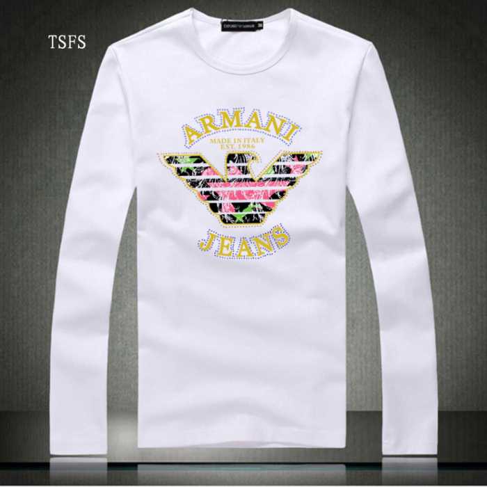 2016秋冬 海外セレブ定番愛用 アルマーニ ARMANI 長袖Tシャツ 2色可選