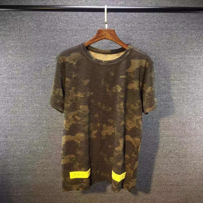 2016-17春夏新作 Off-White オフホワイト 首胸ロゴ 半袖 Tシャツ