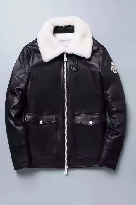 欧米韓流/雑誌 2016-17新作 MONCLER モンクレール  高レベルの保温性 革ジャケット