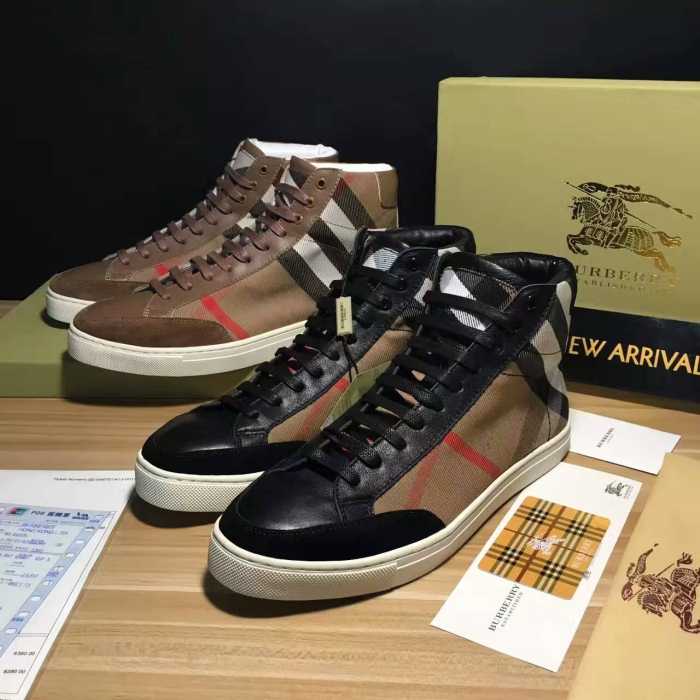 2016秋冬 魅力的  バーバリーBURBERRY ハイトップシューズ 2色可選