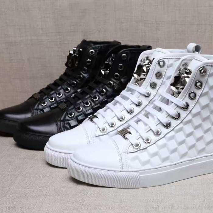 2016秋冬 フィリッププレインPHILIPP PLEIN  最安値！ ハイトップシューズ 2色可選