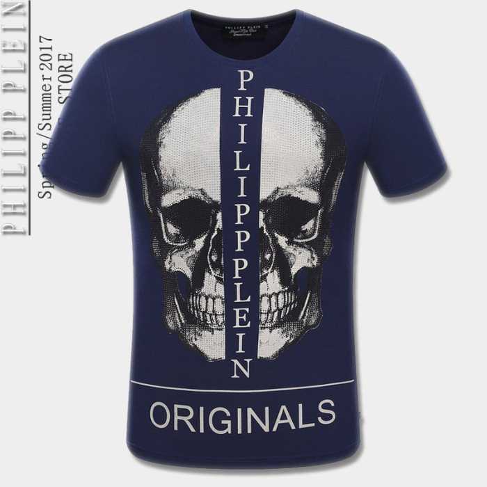 派手 2017春夏 フィリッププレイン PHILIPP PLEIN 半袖Tシャツ 3色可選