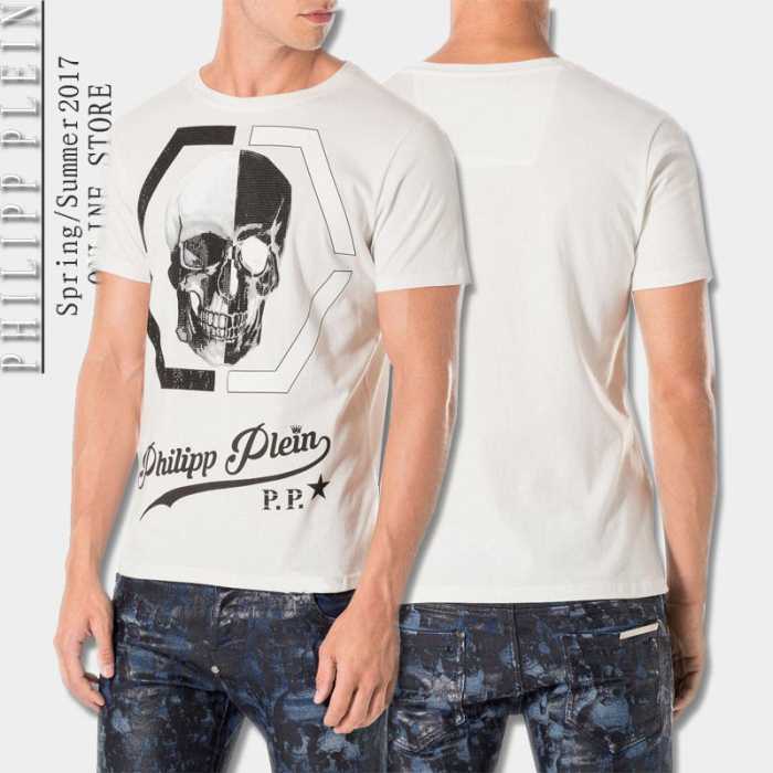高級感ある 2017春夏 フィリッププレイン PHILIPP PLEIN 半袖Tシャツ 2色可選