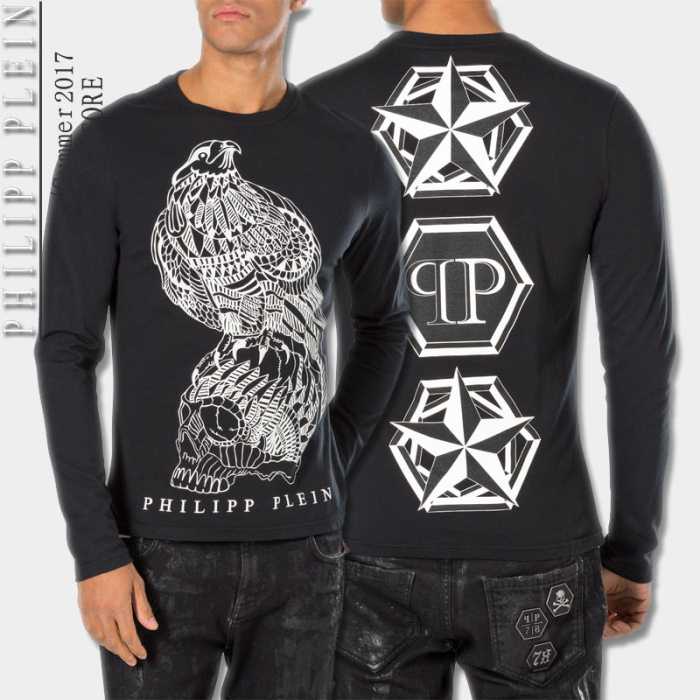 売れ筋のいい 2017春夏 フィリッププレイン PHILIPP PLEIN 長袖Tシャツ 2色可選