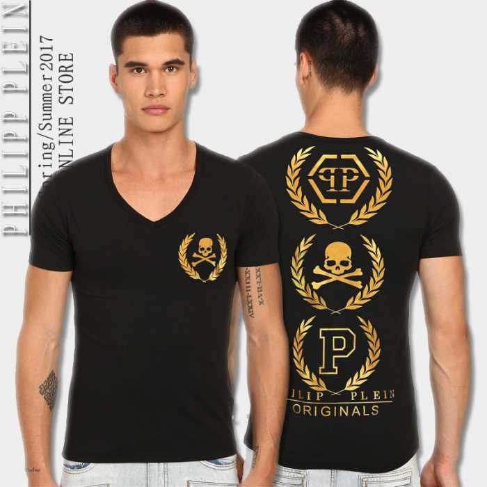 極上の着心地 2017春夏 フィリッププレイン PHILIPP PLEIN 半袖Tシャツ 2色可選