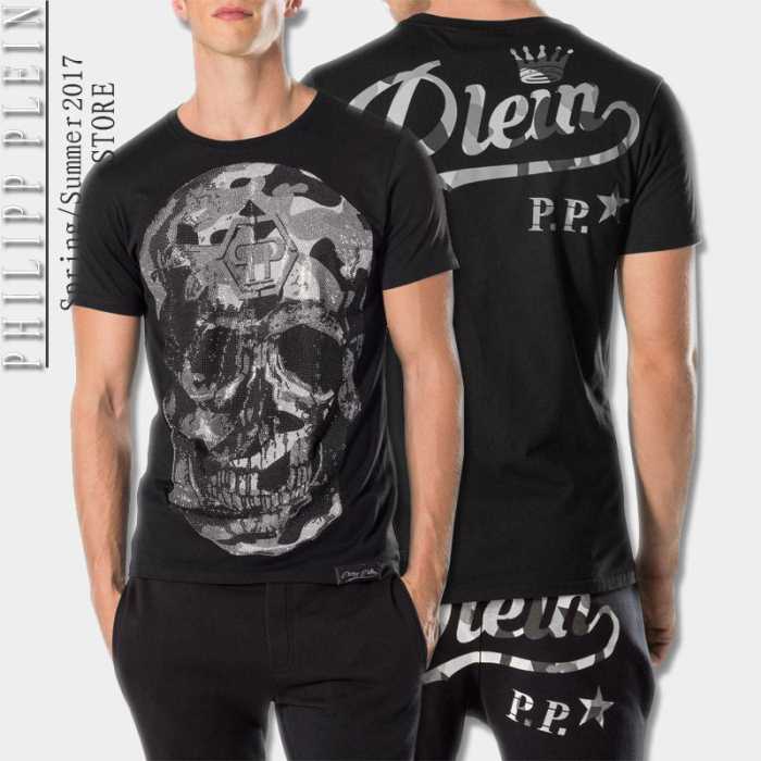 2017春夏綺麗に決まるフォルム！ フィリッププレイン PHILIPP PLEIN 半袖Tシャツ 2色可選