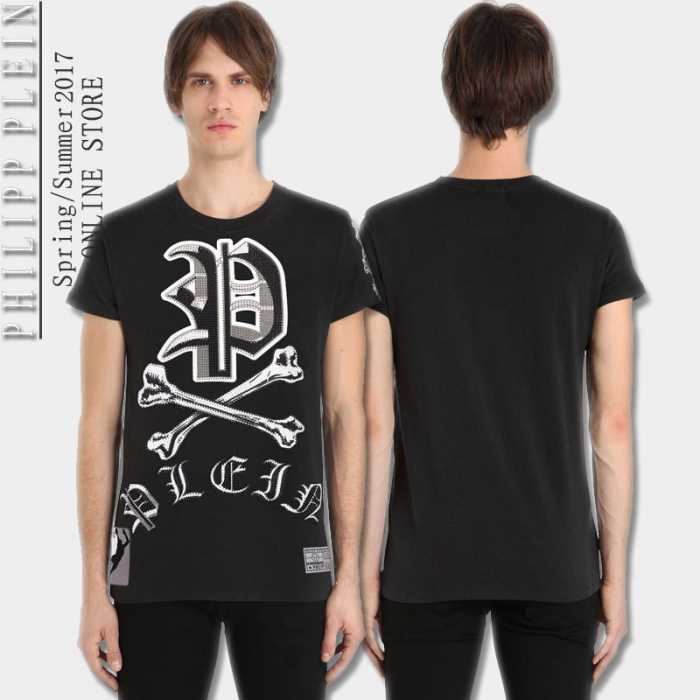 綺麗に決まるフォルム！2017春夏 フィリッププレイン PHILIPP PLEIN 半袖Tシャツ 3色可選