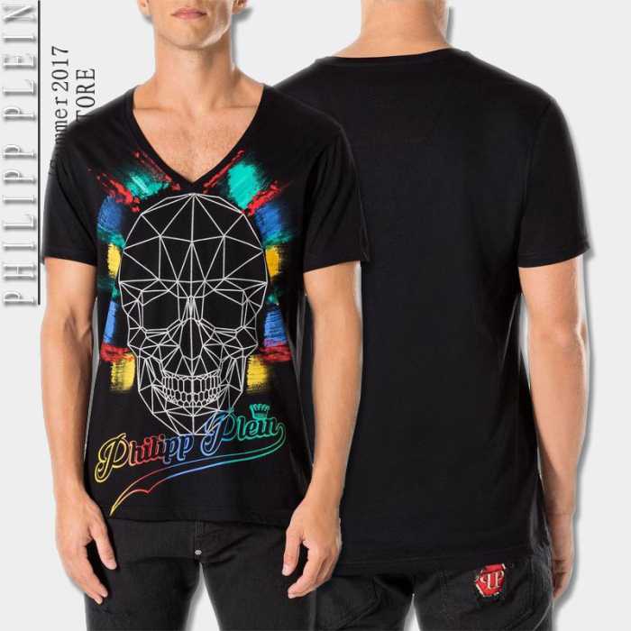 上品な輝きを放つ形2017春夏 フィリッププレイン PHILIPP PLEIN 半袖Tシャツ 2色可選