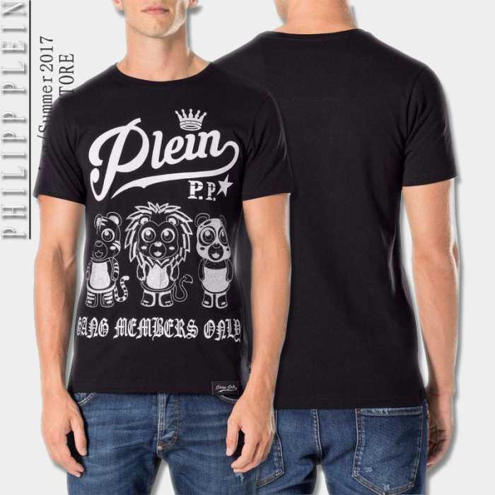 2017春夏 海外セレブ愛用 PHILIPP PLEIN 高級感演出 半袖Tシャツ 2色可選