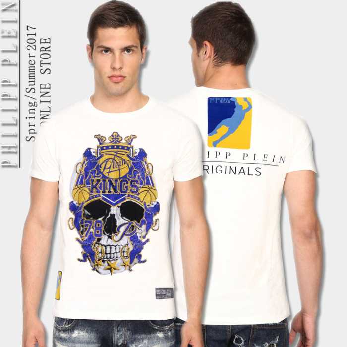 2017春夏 希少価値大！ フィリッププレイン PHILIPP PLEIN 半袖Tシャツ 2色可選